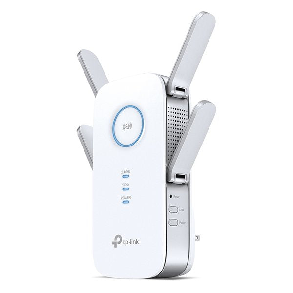 TP-Link RE650 AC2600 MU-MIMO Wi-Fi Range Extender,Wall Plugged, 4 external antennas, 1xGigabit Port, 1733Mbps at 5GHz + 800Mbps at 2.4GHz, Range Extender/AP mode, WPS, 4x4 MU-MIMO, Beamforming, Access Control, Power Schedule, LED Control, Tether App