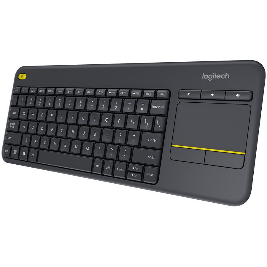 LOGITECH K400 Plus Wireless Touch Keyboard - BLACK - ARA