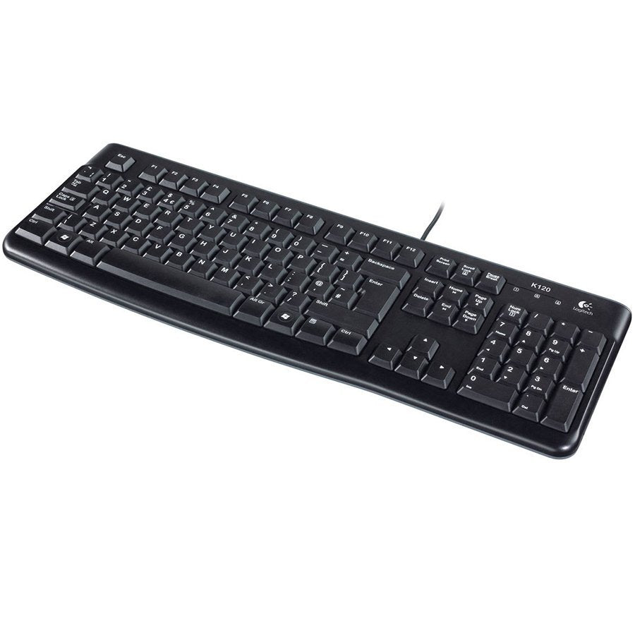 LOGITECH K120 Corded Keyboard - BLACK - USB - ARA