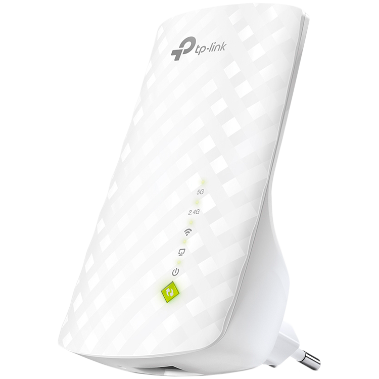 AC750 OneMeshTM WiFi Range Extender, 300Mbps at 2.4G and 433Mbps at 5G, compact house with internal antennas, 1 10/100Mbps Ethernet port, WPS button for quick setup, Smart Indicator for best location, support OneMeshTMtechnology (802.11k/v seamless r