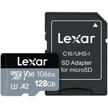 Lexar 128GB High-Performance 1066x microSDXC UHS-I, up to 160MB/s read 120MB/s write C10 A2 V30 U3