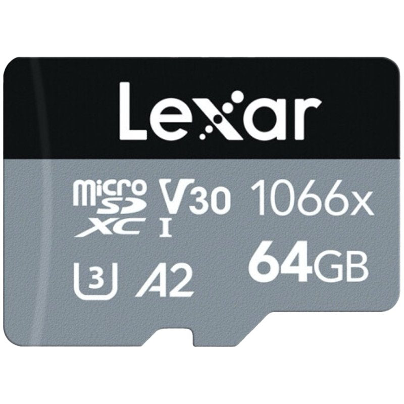 Lexar 64GB High-Performance 1066x microSDXC UHS-I, up to 160MB/s read 70MB/s write C10 A2 V30 U3