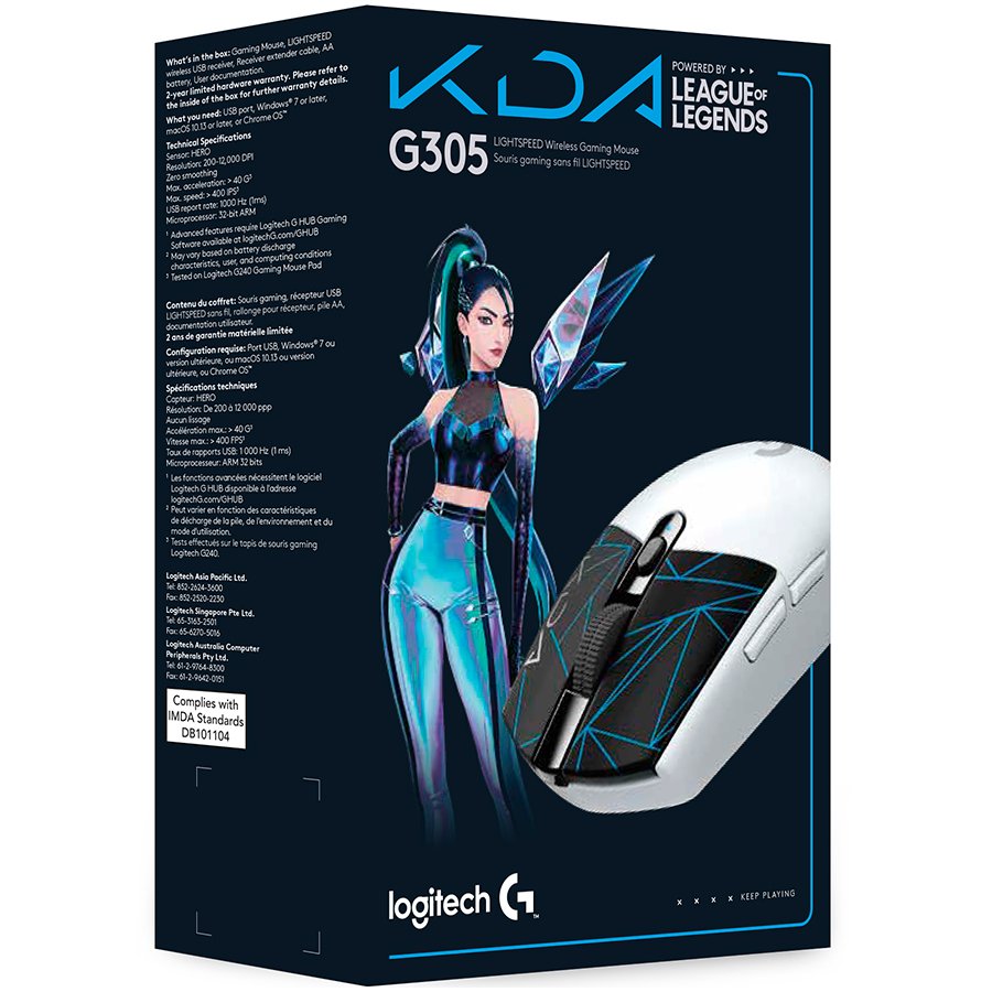 LOGITECH G305 LOL LIGHTSPEED Wireless Gaming Mouse - K/DA - EWR2