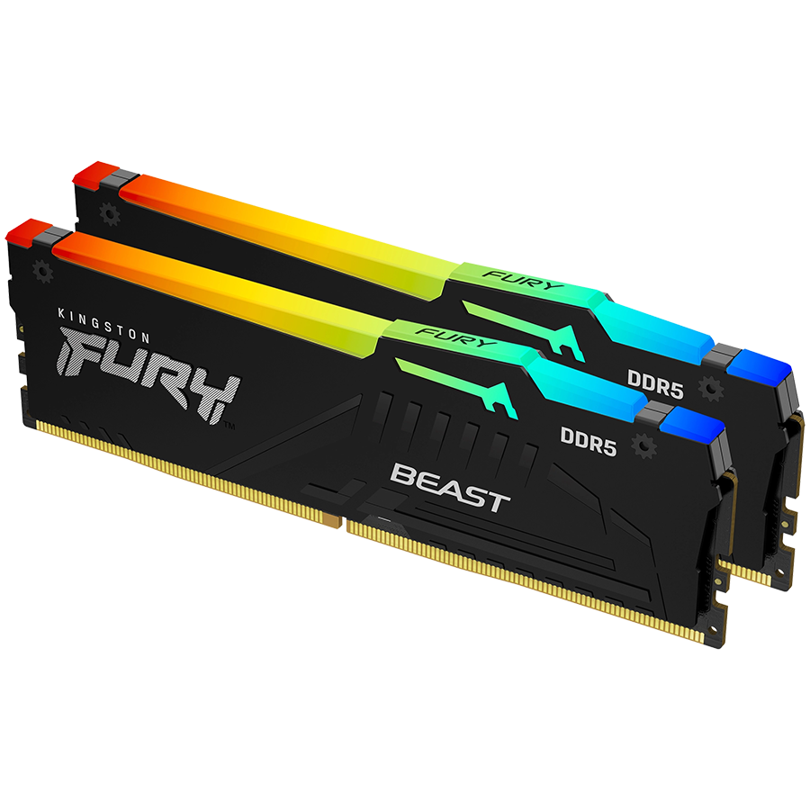 Kingston DRAM 32GB 5200MT/s DDR5 CL36 DIMM (Kit of 2) FURY Beast RGB EXPO