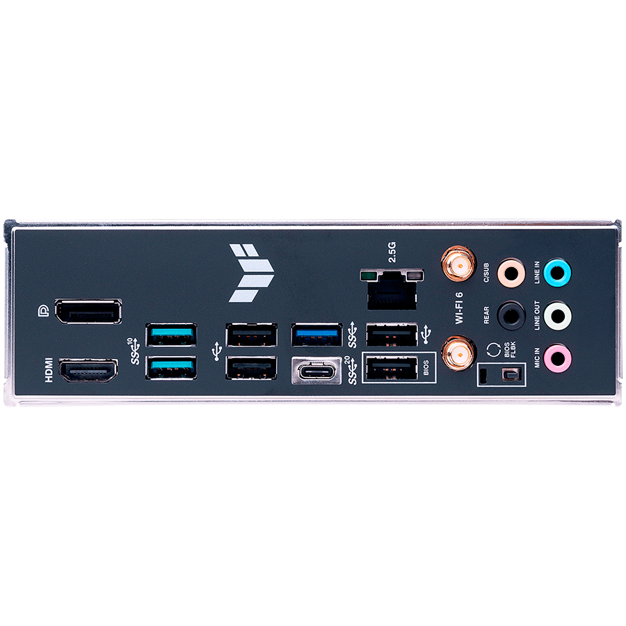 ASUS TUF GAMING B650M-PLUS WIFI AM5 mATX gaming MB - AMD B650 4xDIMM DDR5 2xM.2 4xSATA PCIe 4.0 2.5Gb Ethernet WiFi 6 + Bluetooth 1xDisplayPort 1xHDMI with Aura Sync support