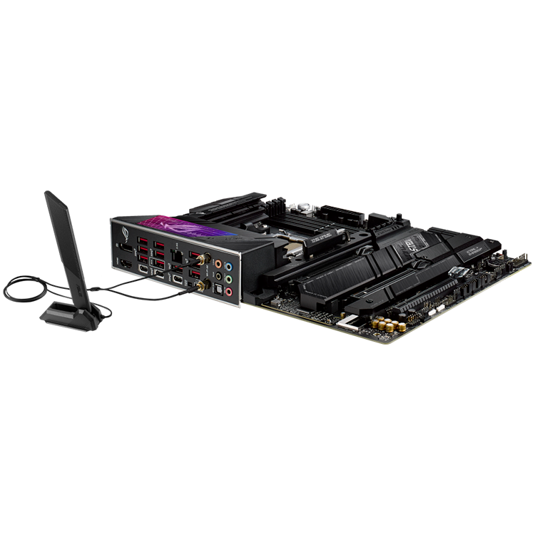 ASUS ROG STRIX X670E-E GAMING WIFI AM5 ATX gaming MB - AMD X670 4xDIMM DDR5 4xM.2 4xSATA PCIe 5.0 2.5Gb Ethernet WiFi 6E + Bluetooth 1xDisplayPort 1x HDMI with Aura Sync support