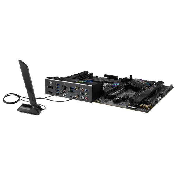 ASUS ROG STRIX B760-F GAMING WIFI LGA1700 ATX gaming MB - Intel B760 4xDIMM DDR5 3xM.2 4xSATA PCIe 5.0 2.5Gb Ethernet WiFi 6E + Bluetooth 1xDisplayPort 1xHDMI with Aura Sync support
