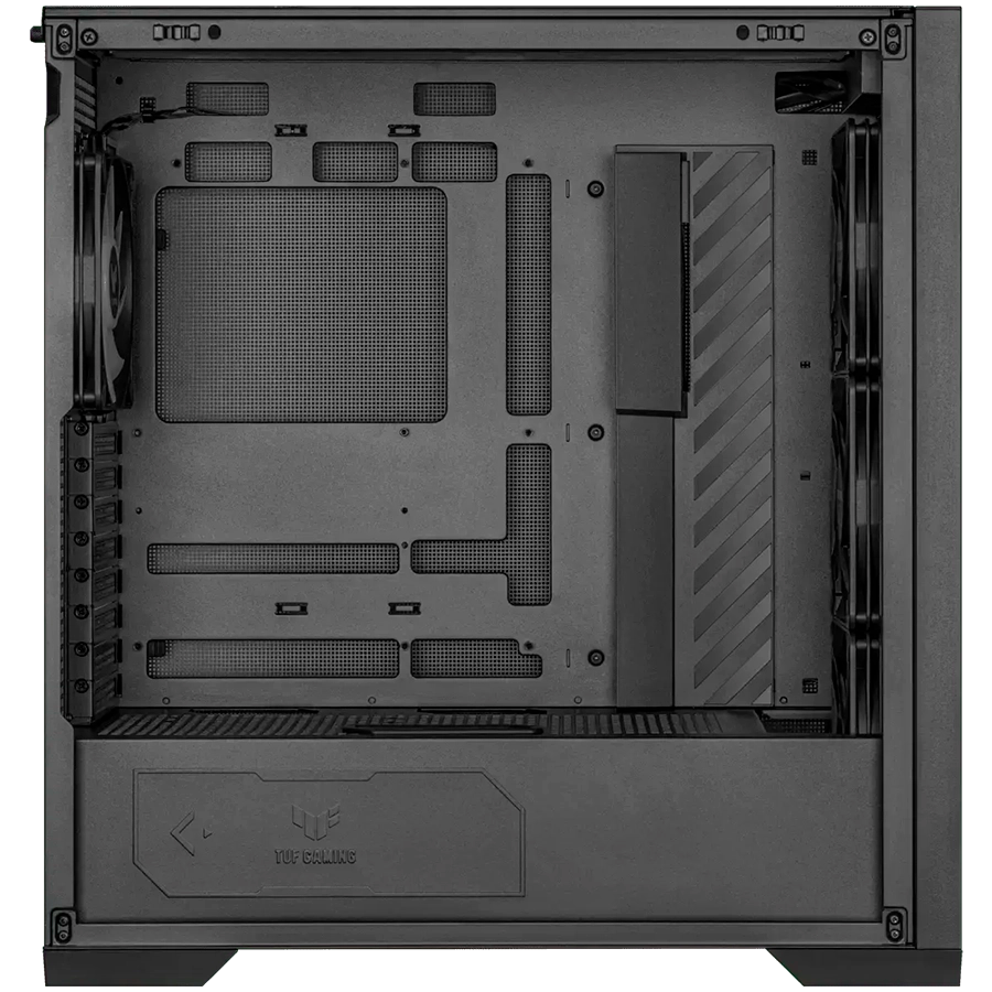 ASUS TUF Gaming GT302 ARGB ATX/EATX Gaming case Black, Interchangeable side panels, Detachable top panel, Square-type mesh front panel, Four 140 x 28 mm ARGB fans, Hidden-connector motherboard support, Front Panel High-Speed USB Type-C