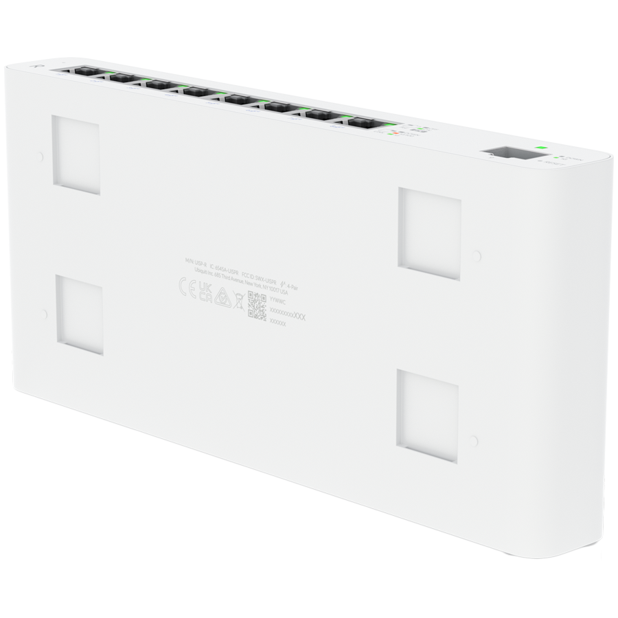 (8) GbE RJ45 ports with 27V passive PoE output Router