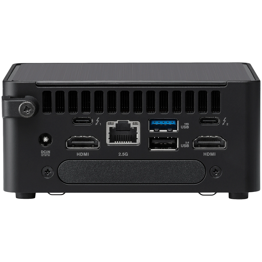 ASUS NUC 14pro/RNUC14RVHI300002I/Intel Core 3 100U/Intel Graphics/4xUSB/M.2 22x80 NVMe; 22x42 NVMe/2.5'' SATA slot/2,5Gbe LAN/2xHDMI/ 2x Thunderbolt 4 (USB-C+DP)/no Storage/no RAM/AX211.D2WG.NV/no OS/EU Cord/Tall Kit(L6)/EAN:4711387491409