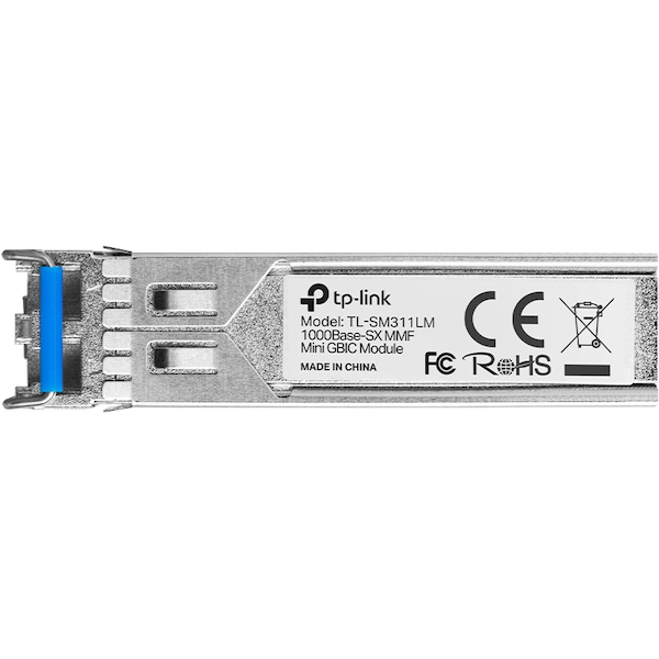 TP-Link SM311LM Omada 1000Base-SX MMF Mini GBIC Module, Multi-mode MiniGBIC module, Supports Digital Diagnostic Monitoring (DDM), Compatible with Small Form Pluggable Multi-Source Agreement (SFP-MSA), Hot-Pluggable, 850nm, 550m