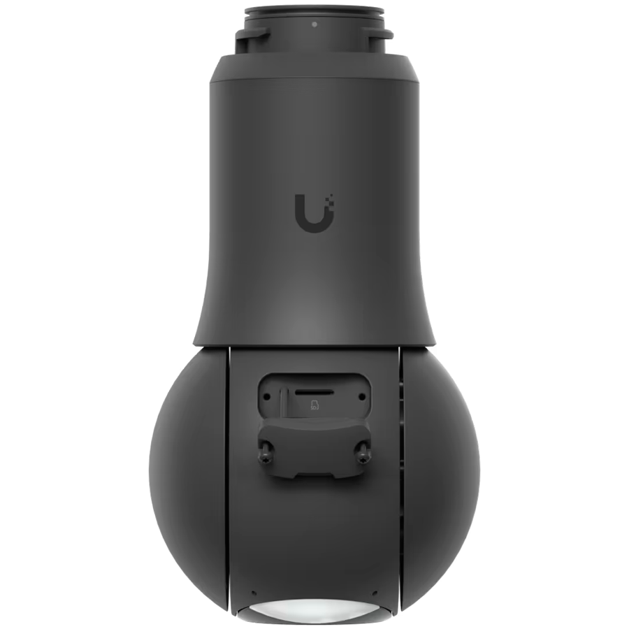 Ubiquiti UVC-G6-PTZ-B All-weather, 4K dual-lens camera with 10x hybrid zoom, 1/1.8" 8MP image sensor, Multi-TOPS AI Engine, and ultra-low latency pan-tilt-zoom control for motion tracking