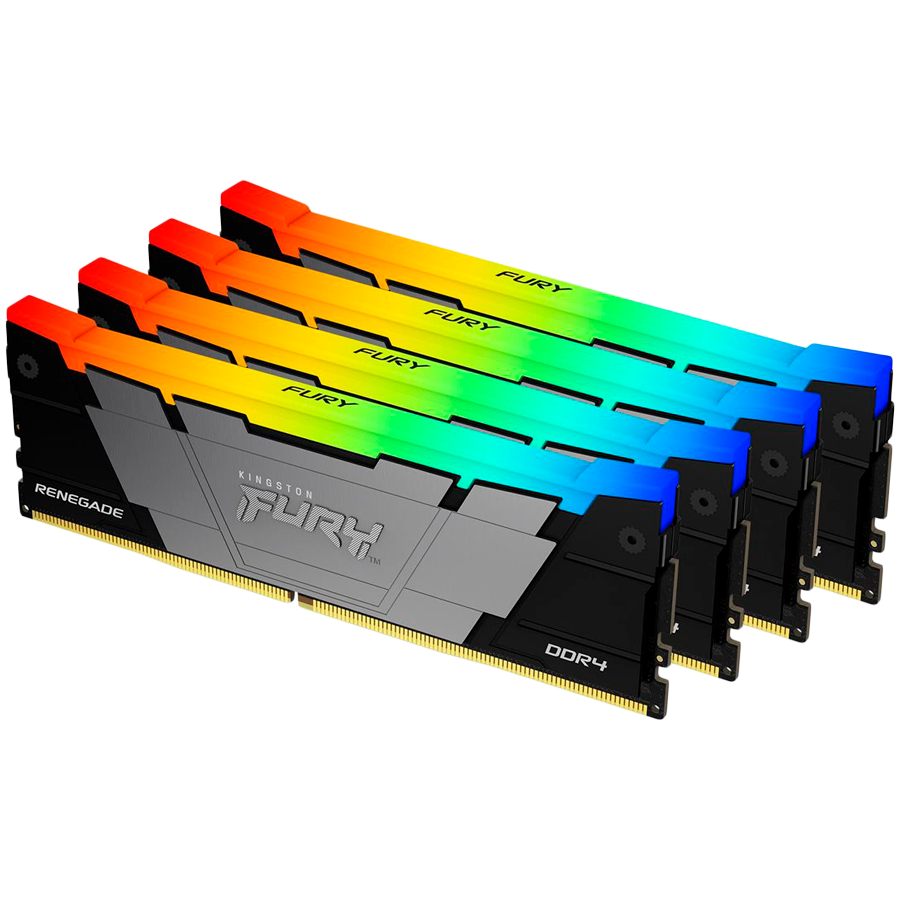 Kingston 32GB 3600MT/s DDR4 CL16 DIMM (Kit of 4) FURY Renegade RGB