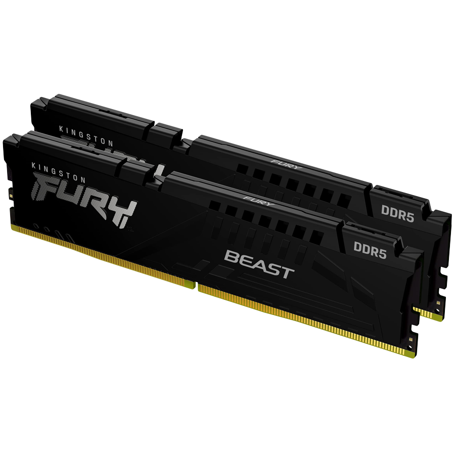 Kingston 128GB 5600MT/s DDR5 CL40 DIMM (Kit of 2) FURY Beast Black