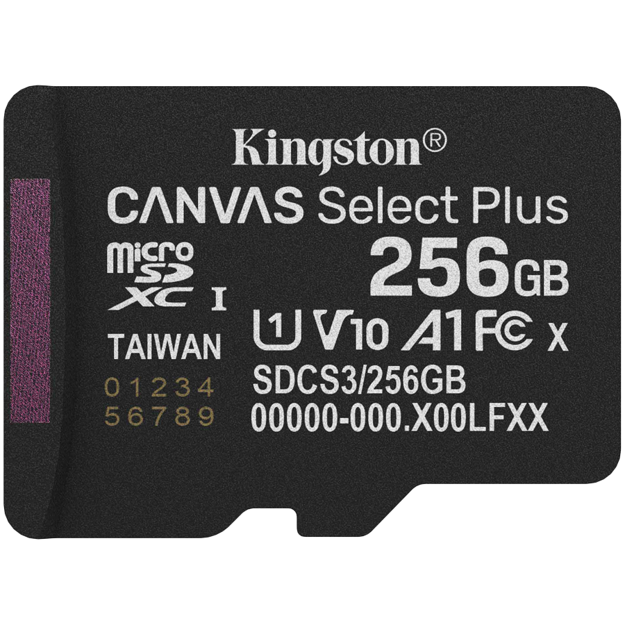 KINGSTON 256GB micSDXC Canvas Select Plus Gen3 150R A1 w/o ADP