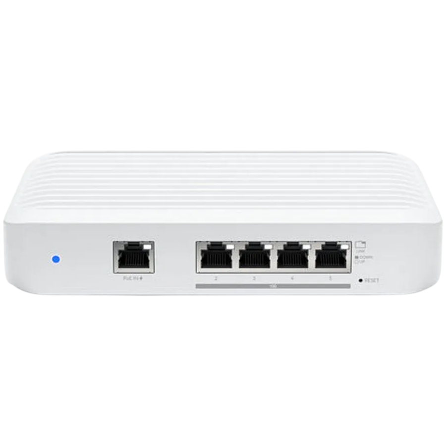 Layer 2 switch with (4) 10GbE RJ45 ports and (1) GbE, 802.3at PoE+ RJ45 input.The Switch Flex XG (USW Flex XG) is a fully managed, mult-gigabit, Layer 2 switch with (4) 10GbE RJ45 ports and (1) GbE PoE input. The USW Flex XG sports slim, compact ho