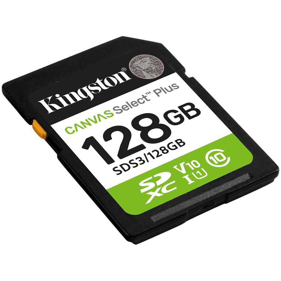 Kingston 128GB SDXC Canvas Select Plus Gen3 150MB/s C10 UHS-I U1 V10
