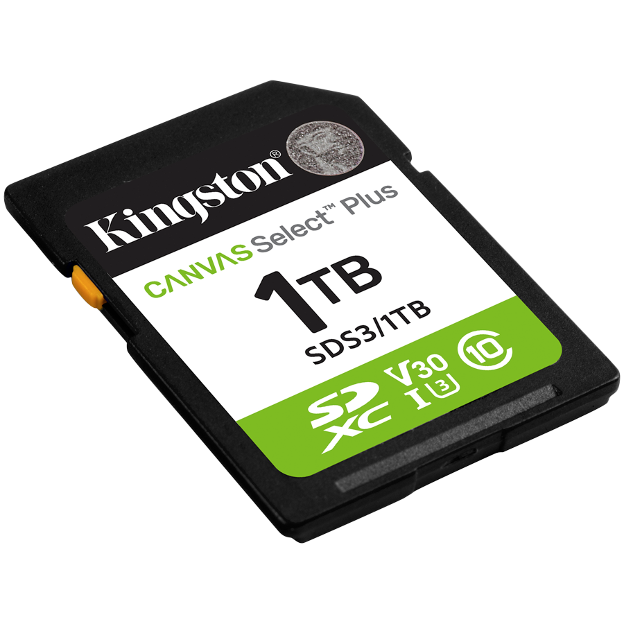 KINGSTON 1TB SDXC Canvas Select Plus Gen3 150MB/s C10 UHS-I U3 V30