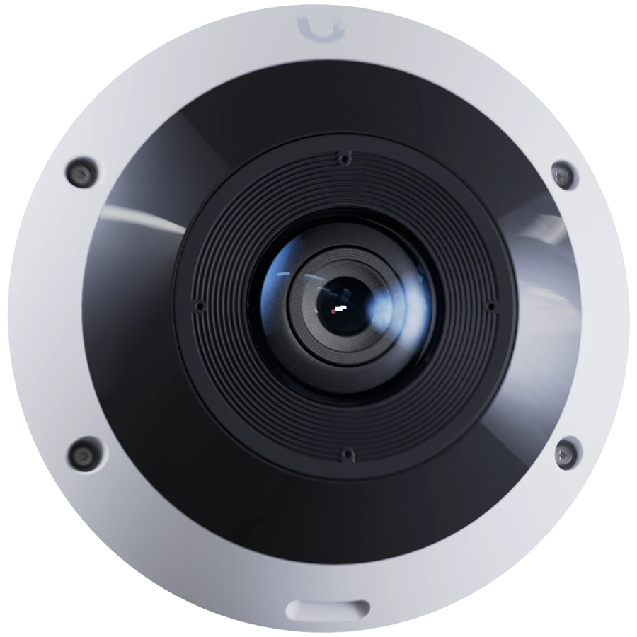 UBIQUITI UVC-G6-Pro-360-W All-weather, vandal-resistant 12MP PoE camera with panoramic 360 grade coverage, digital pan-tilt-zoom functionality, and smart IR functionality