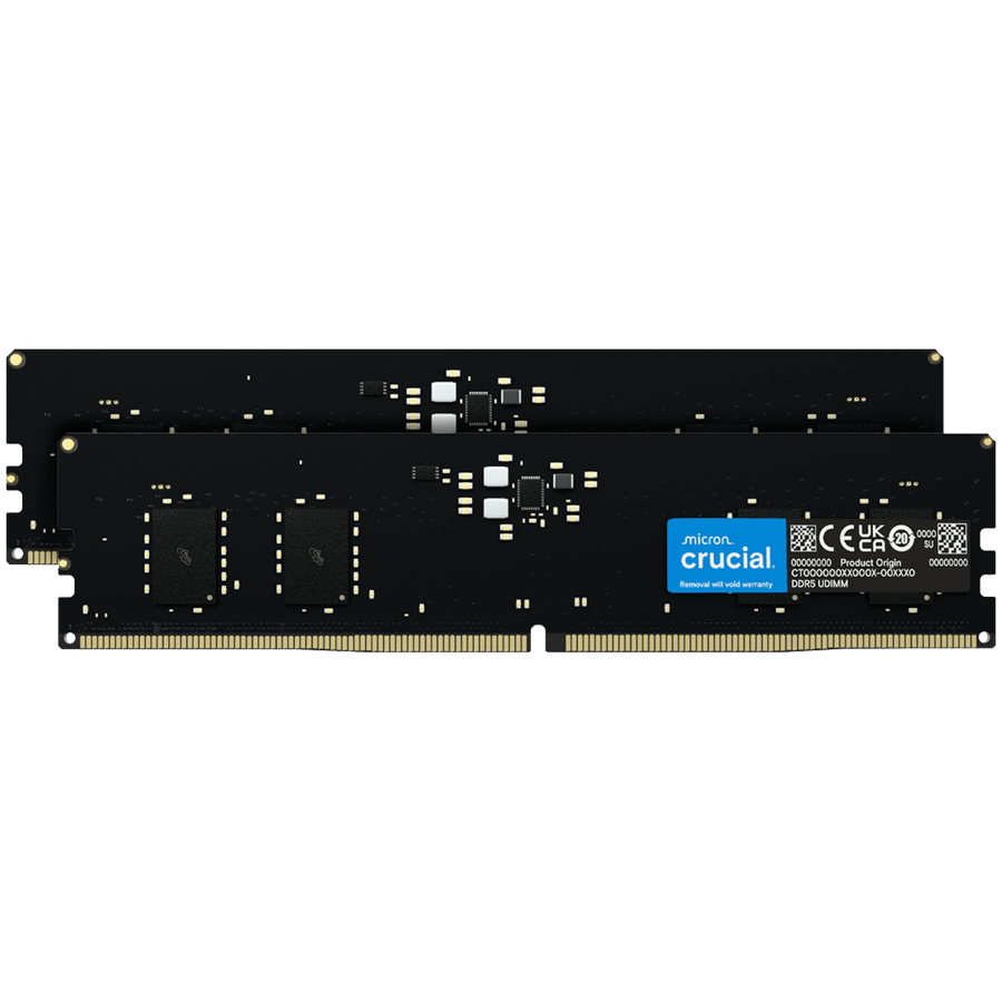 Crucial 64GB Kit (2x32GB) DDR5-5600 UDIMM CL46 (16Gbit)