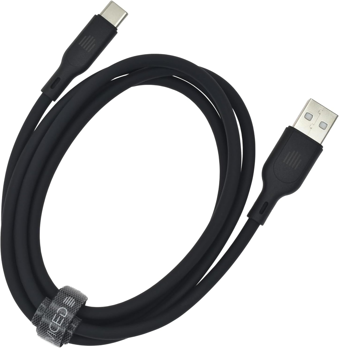 Dviced Cable USB-A to USB-C silicone 1,25m - Black