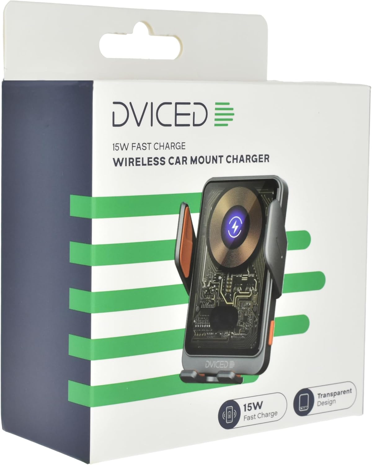 Dviced Wireless induction car mount charger - Gray