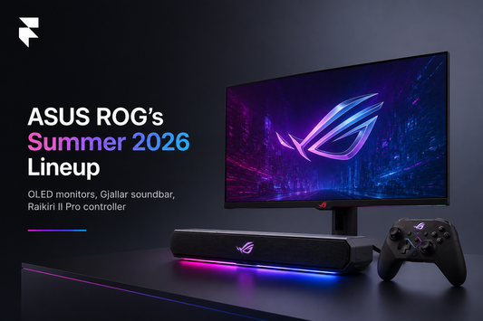 ASUS ROG's Summer 2026 Lineup, OLED Monitors, Gjallar Soundbar, Raikiri II Pro Controller