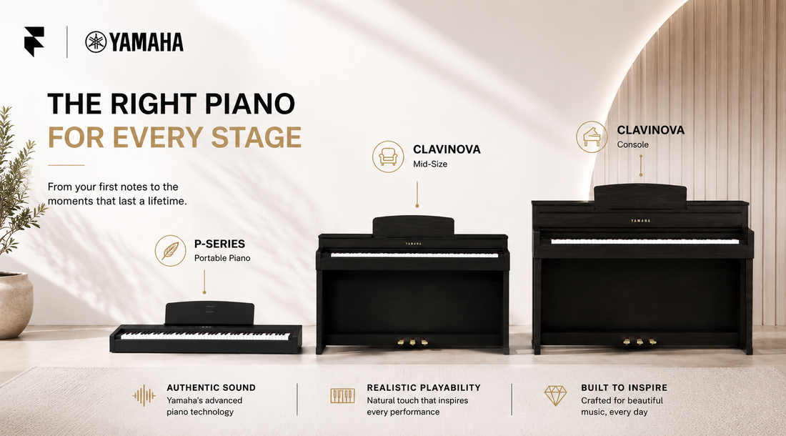 The Right Piano for Every Stage — Yamaha P-Series and Clavinova digital pianos | Florence Trading