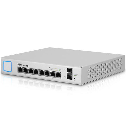 Ubiquiti Unifi Switch US-8-150W  8x1000Mbps + 2x 1GbE SFP,  PoE/PoE+/PoE 24V, 250W, 17/34.2W per port