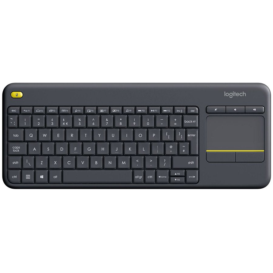 LOGITECH K400 Plus Wireless Touch Keyboard - BLACK - ARA
