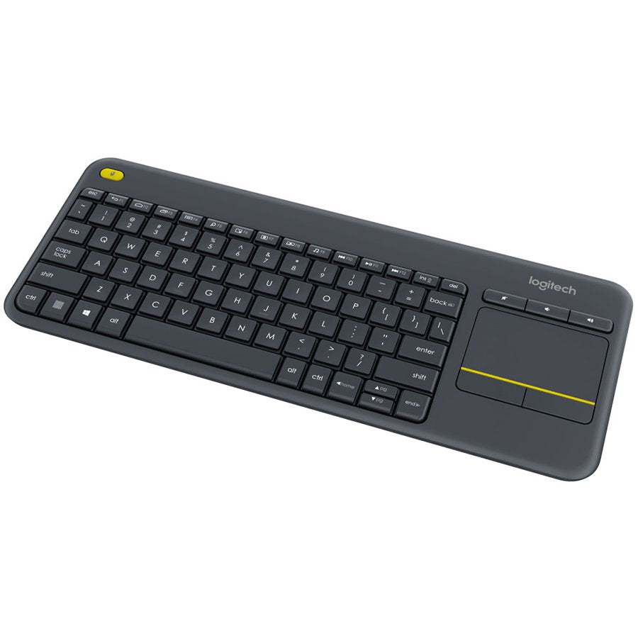 LOGITECH K400 Plus Wireless Touch Keyboard - BLACK - ARA