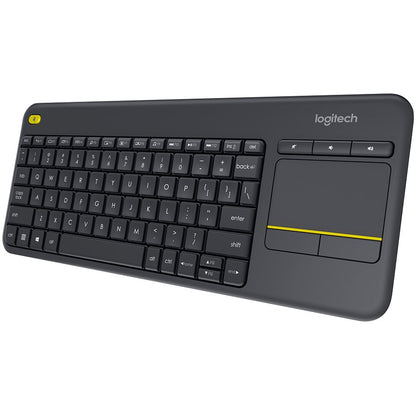 LOGITECH K400 Plus Wireless Touch Keyboard - BLACK - ARA