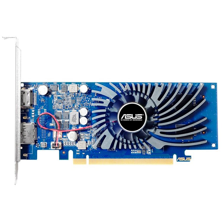 ASUS Video Card NVidia GeForce GT 1030 2GB GDDR5 (GT1030-2G-BRK) VGA low profile graphics card for HTPC build (with I/O port brackets), PCIe 3.0, 1xHDMI 2.0b, 1xDisplayPort 1.4a