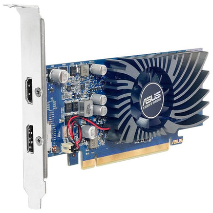 ASUS Video Card NVidia GeForce GT 1030 2GB GDDR5 (GT1030-2G-BRK) VGA low profile graphics card for HTPC build (with I/O port brackets), PCIe 3.0, 1xHDMI 2.0b, 1xDisplayPort 1.4a
