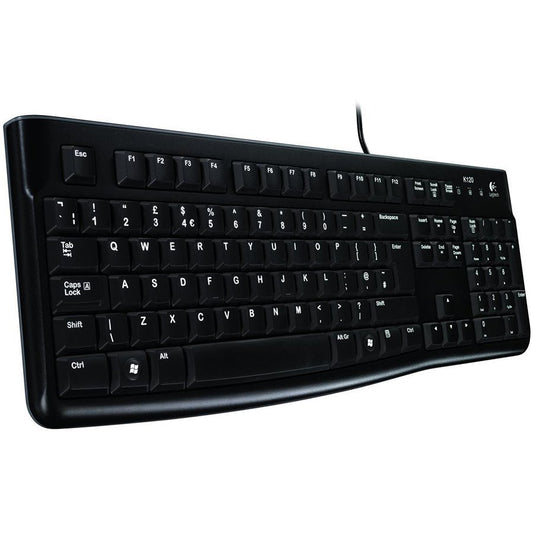 LOGITECH K120 Corded Keyboard - BLACK - USB - ARA