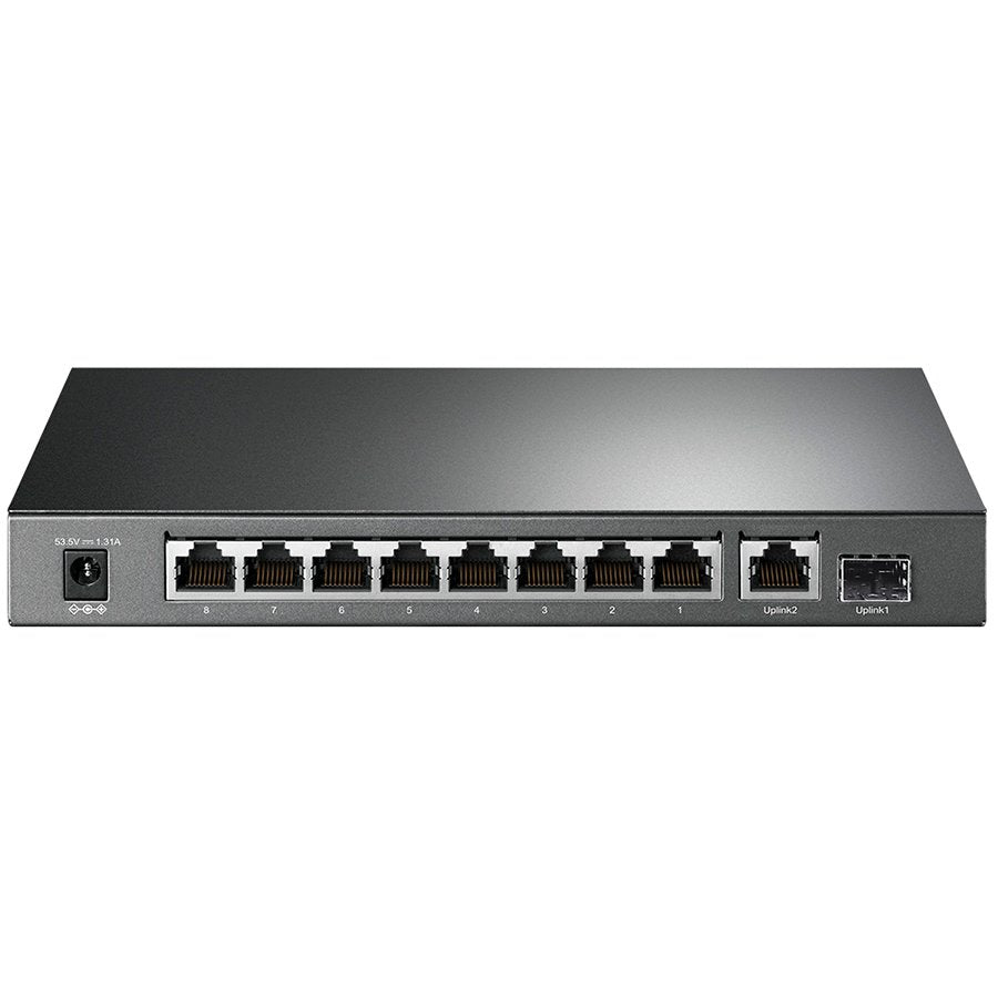 TP-Link SG1210P 10-Port Gigabit PoE+ Switch, 8 Gigabit PoE+ Ports, 1 Gigabit RJ45 Ports and 1 Gigabit SFP Slots, 802.3at/af, 63W PoE Power, Desktop Steel Case