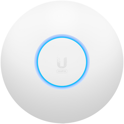 Ubiquiti U6-Lite Wi-Fi 6 Access Point with dual-band 2x2 MIMO in a compact design for low-profile mounting; no POE included in packaging ; Ubiquiti recommends using either POE switch or U-POE-af-EU