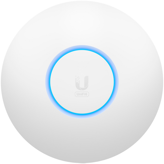 Ubiquiti U6-Lite Wi-Fi 6 Access Point with dual-band 2x2 MIMO in a compact design for low-profile mounting; no POE included in packaging ; Ubiquiti recommends using either POE switch or U-POE-af-EU
