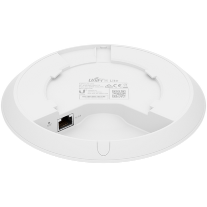 Ubiquiti U6-Lite Wi-Fi 6 Access Point with dual-band 2x2 MIMO in a compact design for low-profile mounting; no POE included in packaging ; Ubiquiti recommends using either POE switch or U-POE-af-EU
