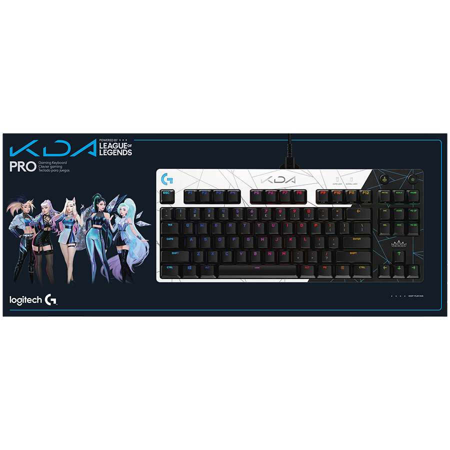 LOGITECH G PRO TKL LOL Corded Mechanical Gaming Keyboard - K/DA - US INT'L - USB - TACTILE
