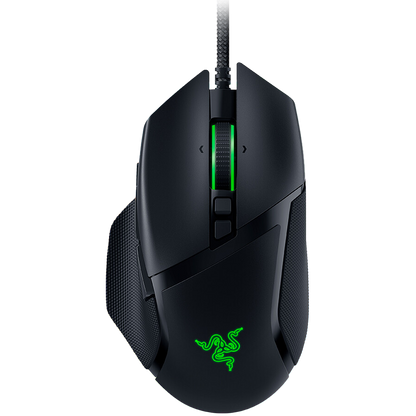 Razer Basilisk V3, 2nd-gen Razer Optical Mouse Switch rated for 70 million clicks, Optical Sensor - 26,000 DPI, 4-way Razer HyperScroll tilt wheel, Electronically actuated notched and free-spinning modes, Razer Speedflex Cable, Razer Chroma RGB