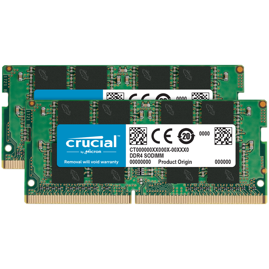 Crucial 32GB Kit (2x16GB) DDR4-3200 SODIMM CL22 (8Gbit/16Gbit)