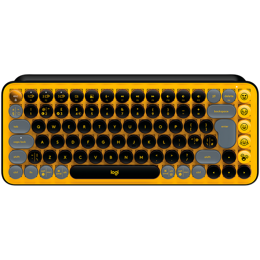 LOGITECH POP Keys Bluetooth Mechanical Keyboard - BLAST YELLOW - US INT'L