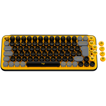 LOGITECH POP Keys Bluetooth Mechanical Keyboard - BLAST YELLOW - US INT'L