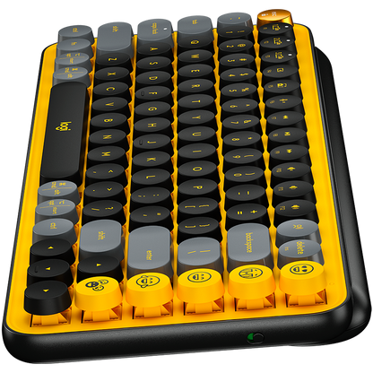 LOGITECH POP Keys Bluetooth Mechanical Keyboard - BLAST YELLOW - US INT'L