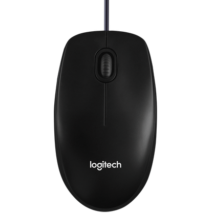 LOGITECH B100 Corded Mouse - BLACK - USB - B2B