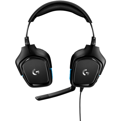 LOGITECH G432 Wired Gaming Headset 7.1 - LEATHERETTE - BLACK/BLUE - USB