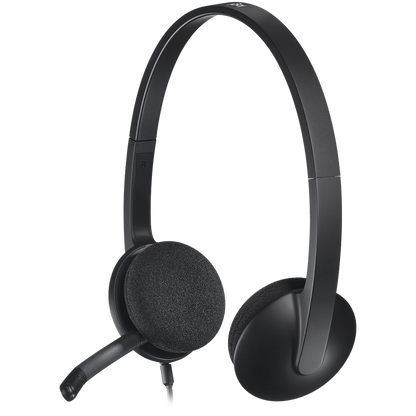 LOGITECH H340 Corded Headset - BLACK - USB