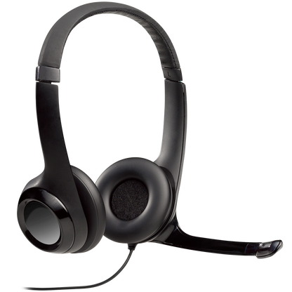 LOGITECH H390 Corded Headset - BLACK - USB