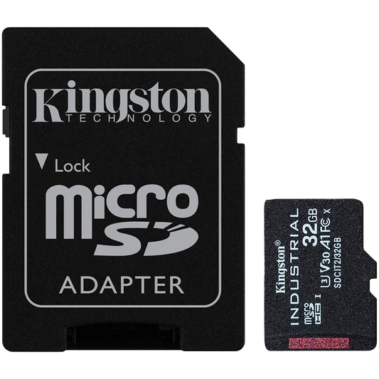 Kingston 32GB microSDHC Industrial C10 A1 pSLC Card + SD Adapter